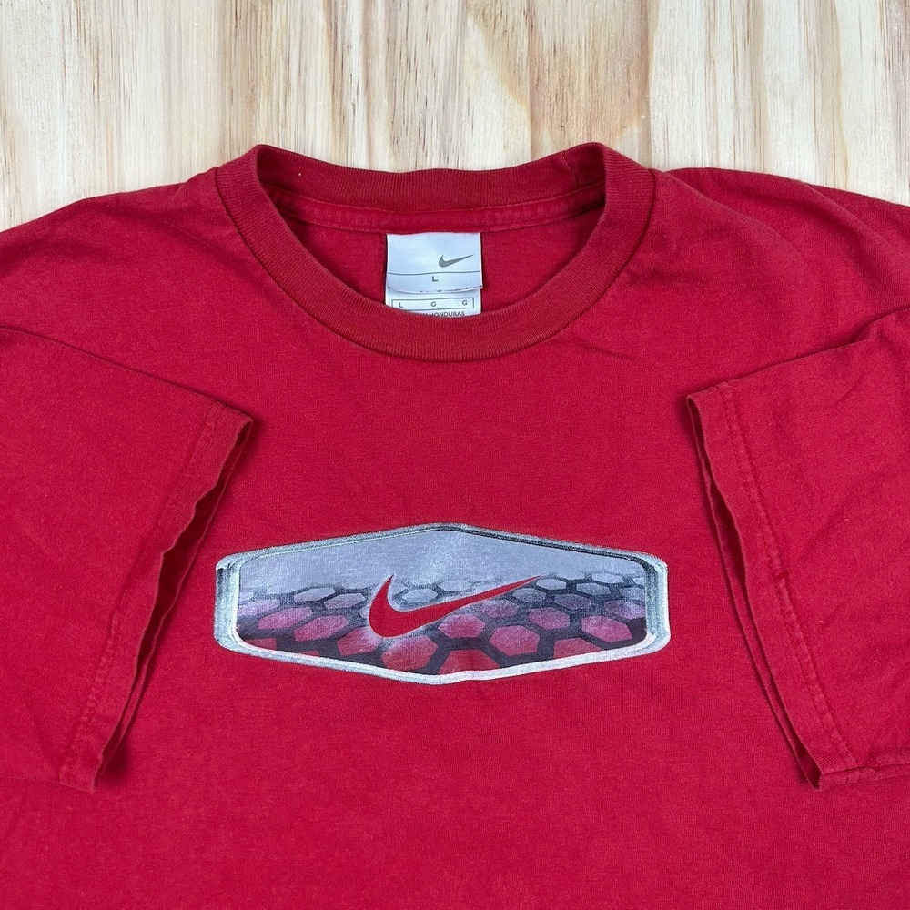 Vintage Y2K Nike Silver Tag Essential Red Tee‎ Womens XL Short Sleeve T Shirt